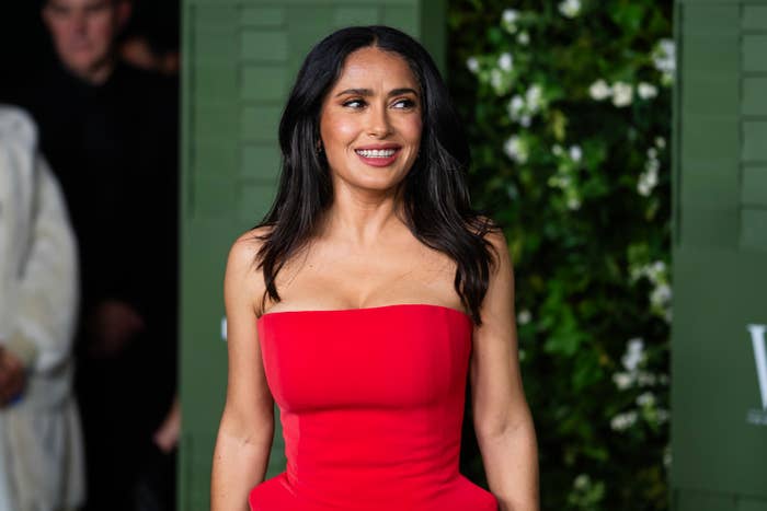 A closeup of Salma smiling