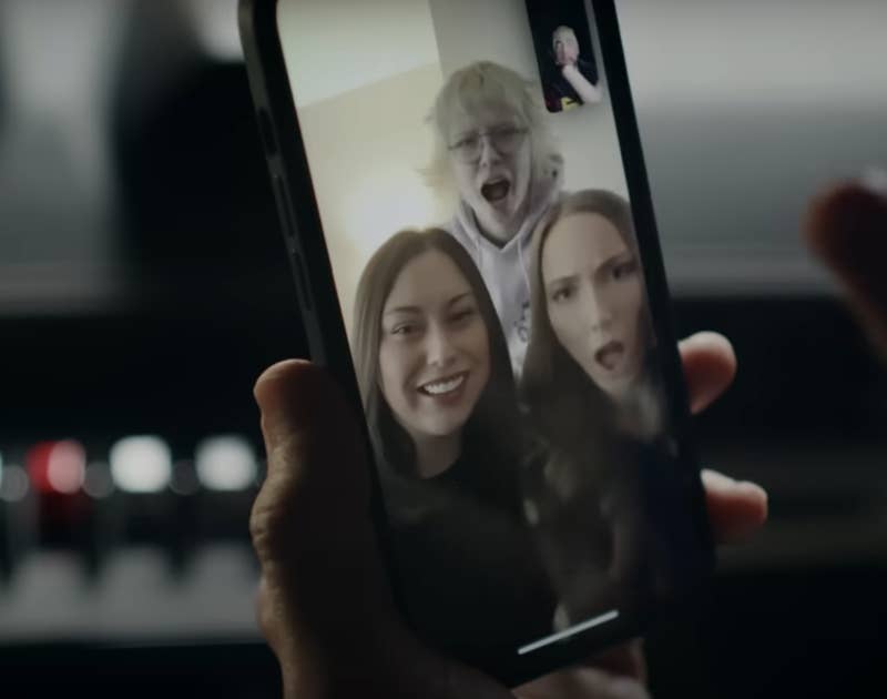 Alaina, Hailie, and Stevie on a FaceTime call