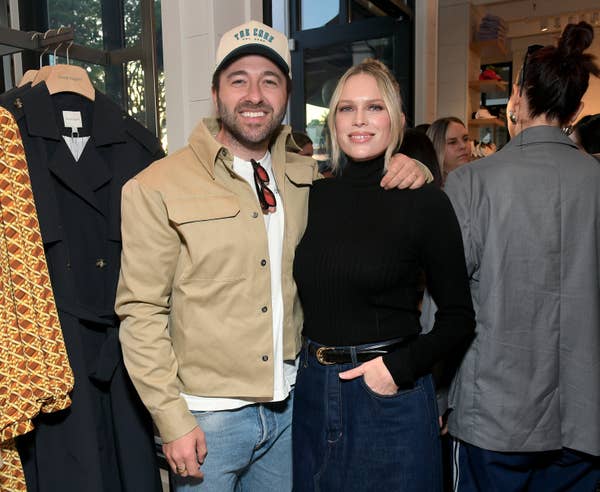 Erin Foster and her husband Simon Tikhman at an event together