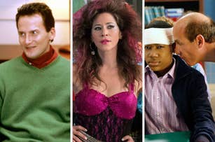 a scene from best in show, GLOW, and Everybody Hates Chris