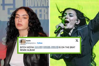 Singer performs energetically on stage with mic; fans react online with excitement about music remix album