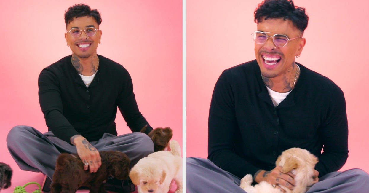 Rauw Alejandro Just Took Our Puppy Interview, And I Don't Know Who's Cuter, Him Or The Dogs