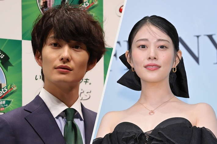 2人の人物が異なるイベントで写真撮影されている。左はスーツ姿、右は肩を出したスタイリッシュな服を着用。