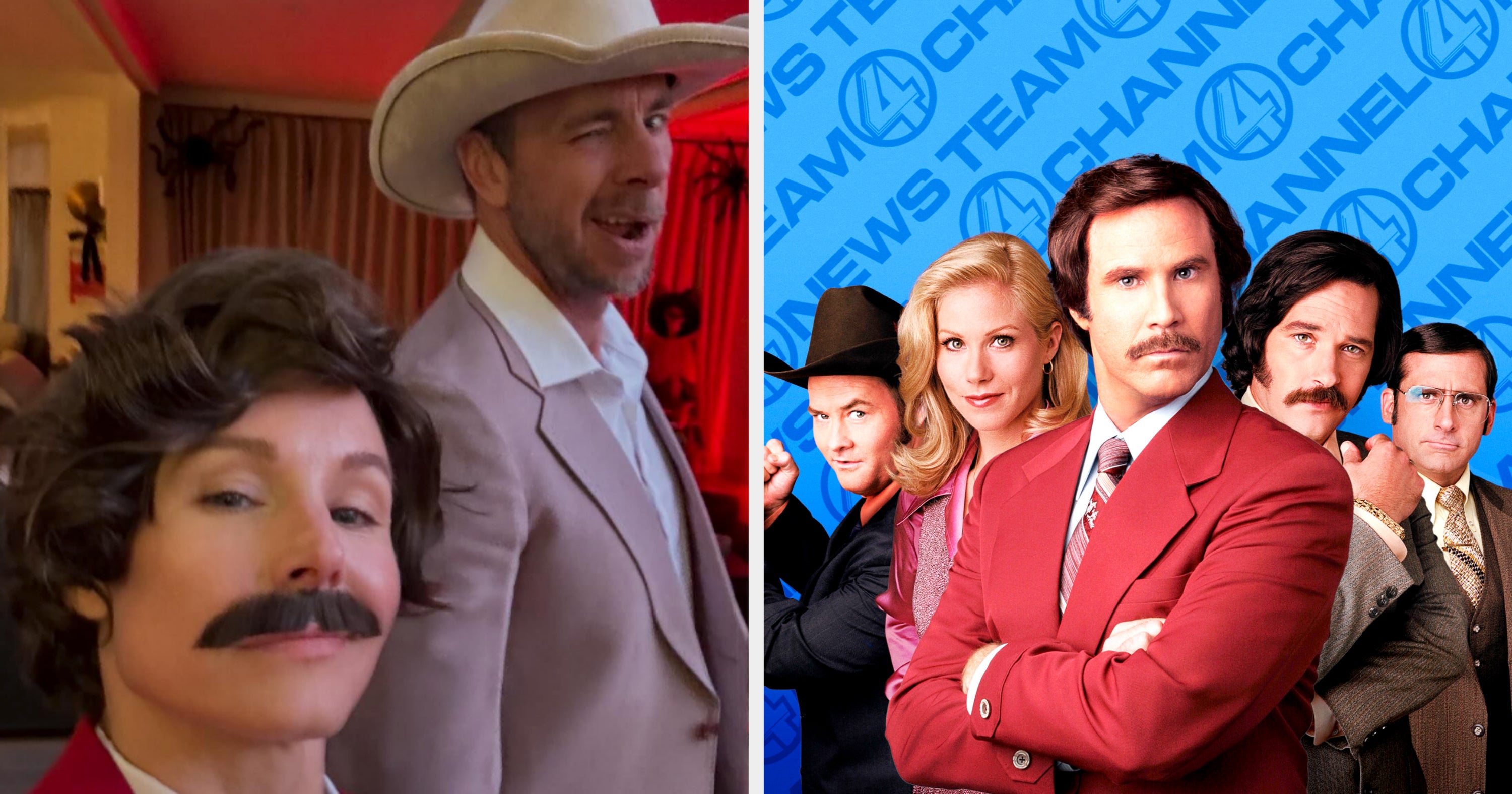 Dax Shepard And Kristen Bell Share A Rare Family Photo For “Anchorman” Halloween