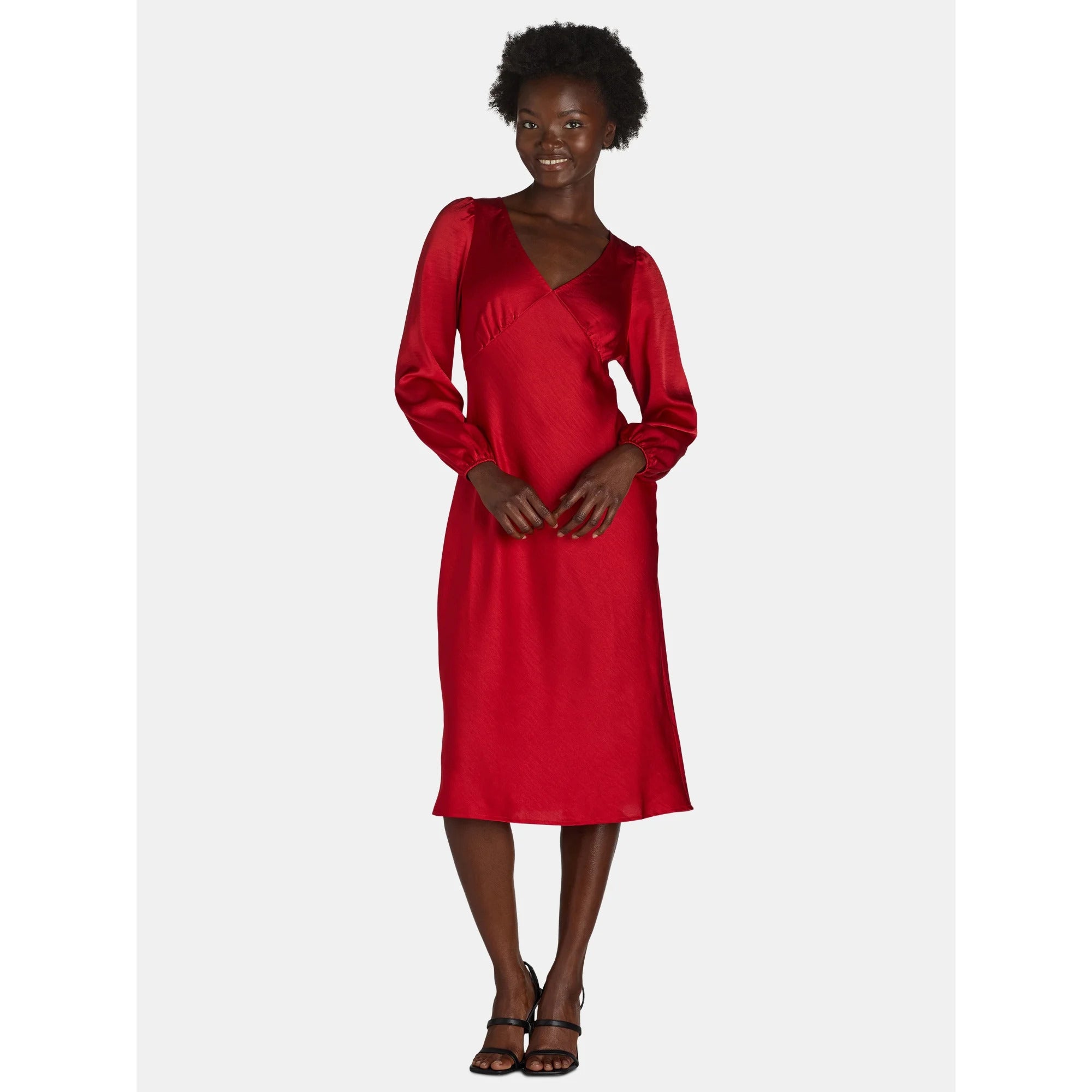 square neck holiday dress Square neck velvet dress | Pink dress main image 0