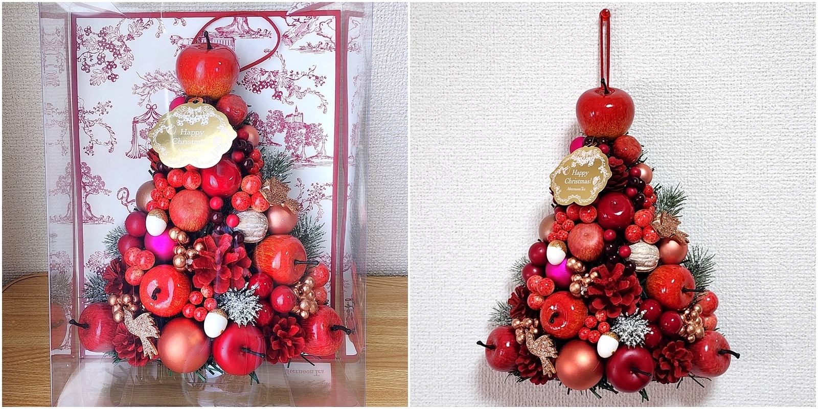 アフタヌーンティー クリスマス りんごのツリー 2018 付属品一式あり美品 アフタヌーンティー・リビングのクリスマス限定アイテム、リンゴ