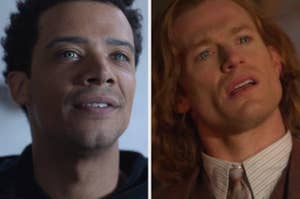 Jacob Anderson as Louis, and Sam Reid as Lestat