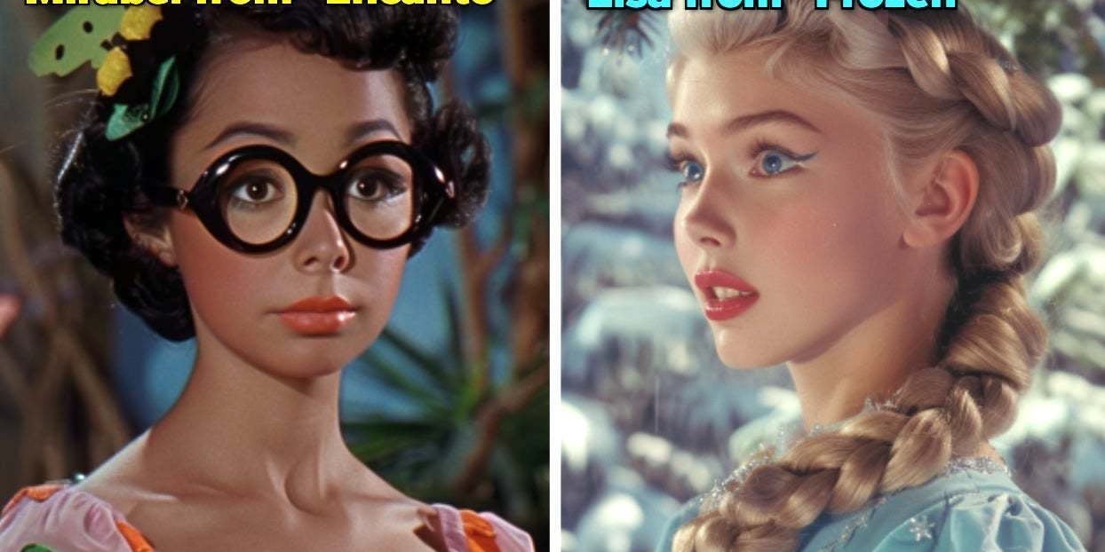 I Asked AI To Show Me What Modern Disney Movies Would Look Like In Old Hollywood