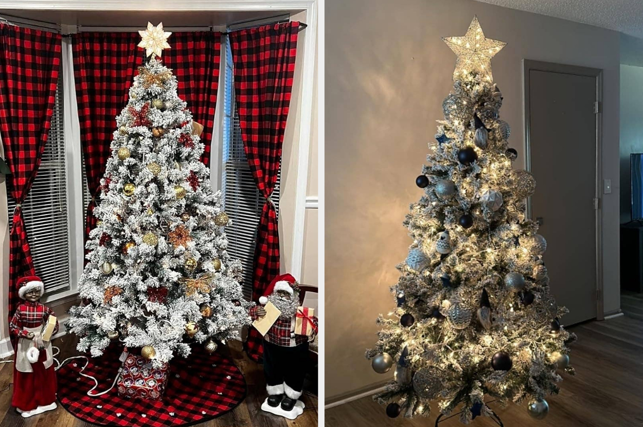 Get This 6.5Foot Flocked Christmas Tree For Under 85