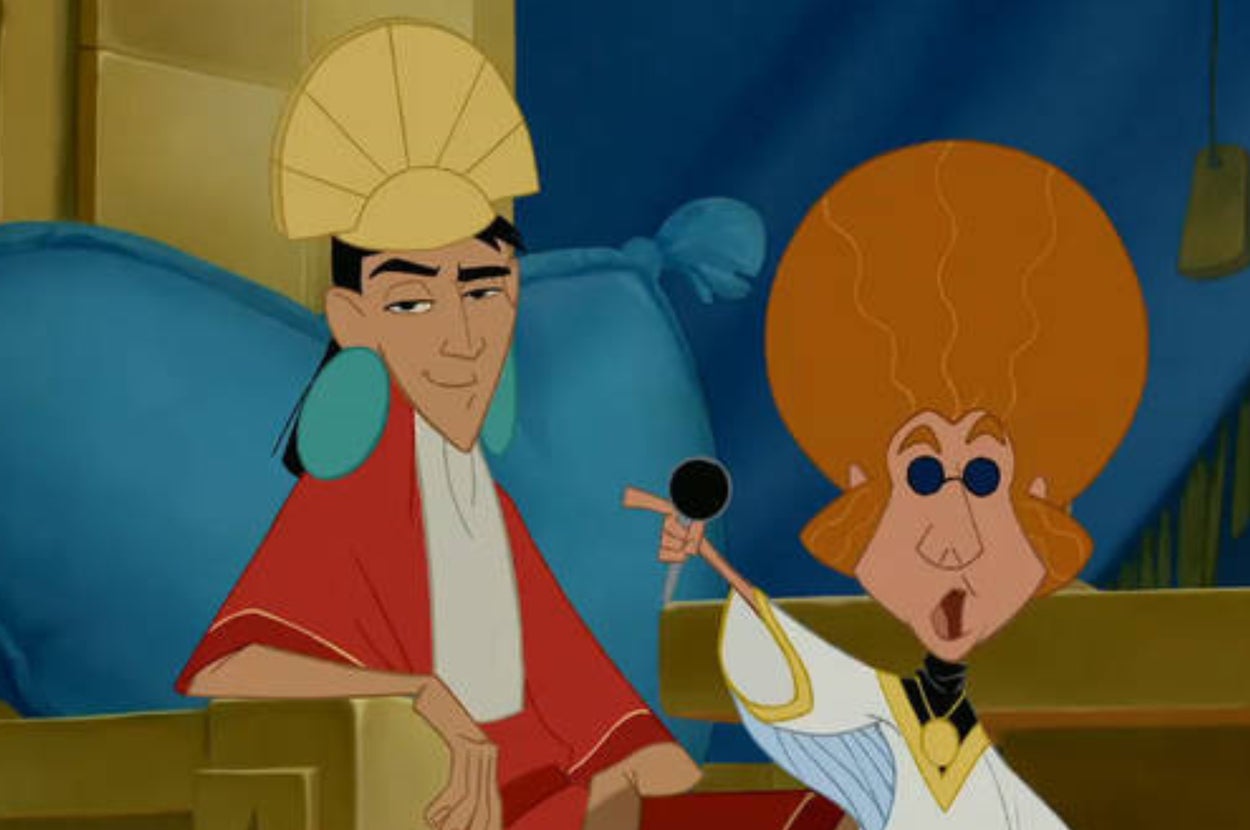 Emperor Kuzco and his Theme Song Guy.