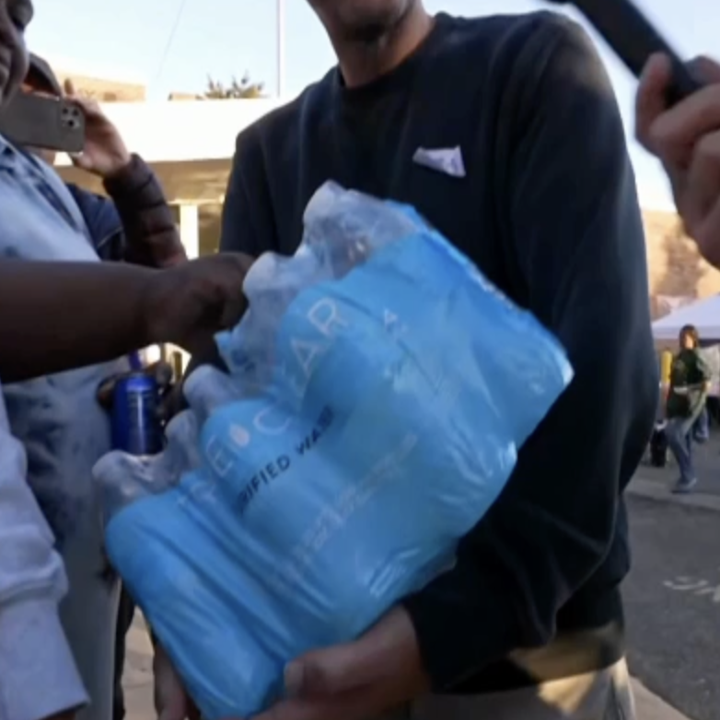 A close-up of the waters in Paul's hands