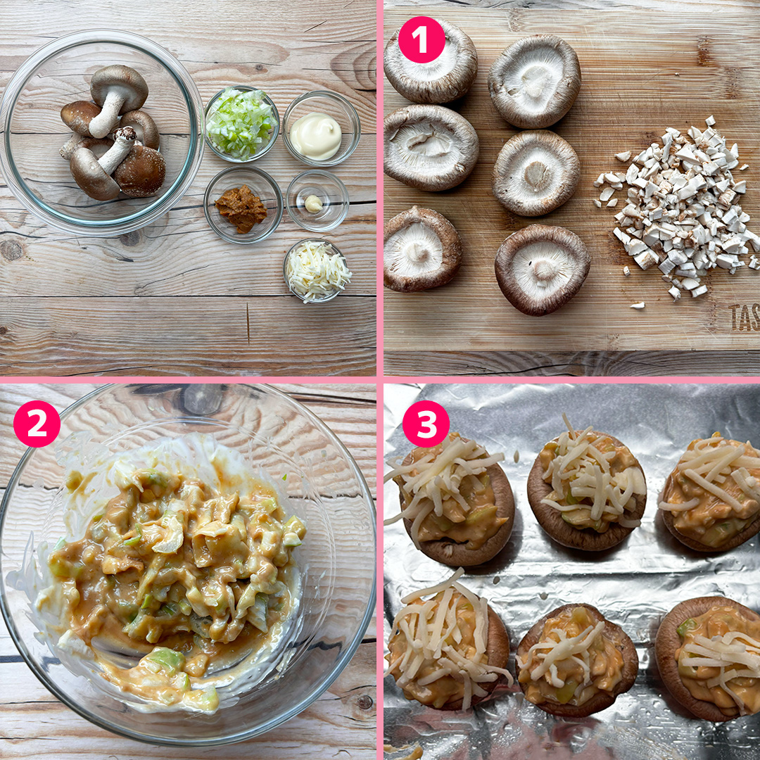 しいたけのねぎみそチーズ焼き】コク旨ジューシー！しいたけの簡単