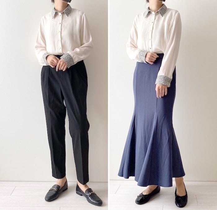 新品】 ZARA タイ ポプリン トップス & ワイドパンツ