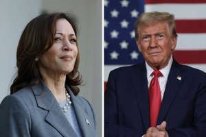 Two public figures in formal attire, standing separately with serious expressions, in front of respective backgrounds, related to news context