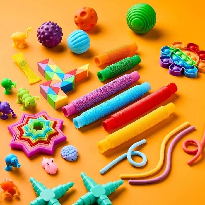 Sensory Fidget Toys Kids Adults :Textured Suction Cup Toys For Kids With 8PCS