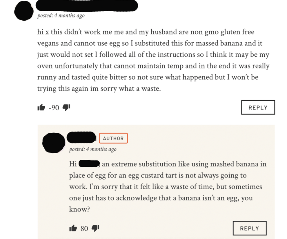 15 Hilarious Negative Reviews On Cooking Websites