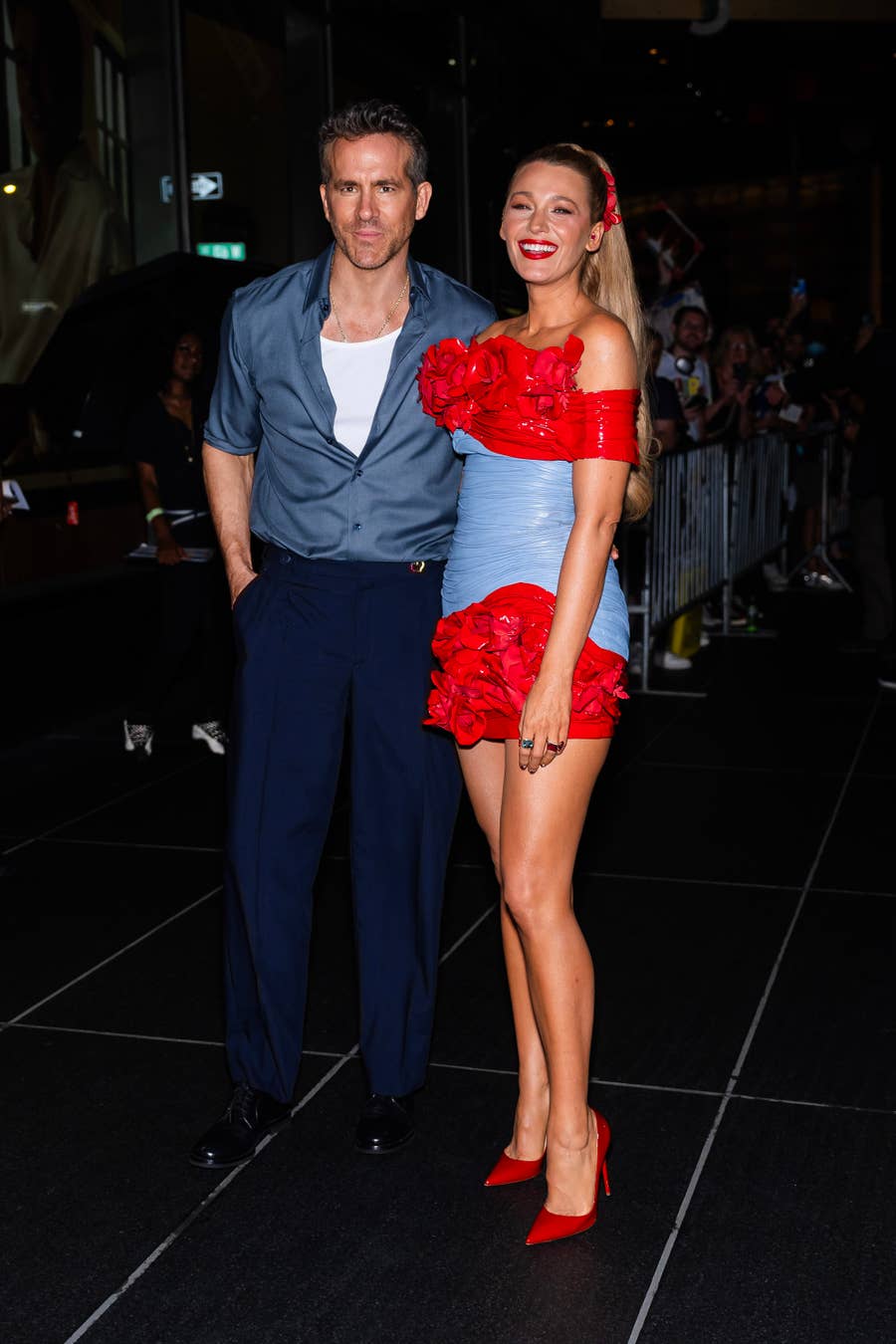 sachin and babi light blue dress Ryan Reynolds And Blake Lively's Normal Life For Kids