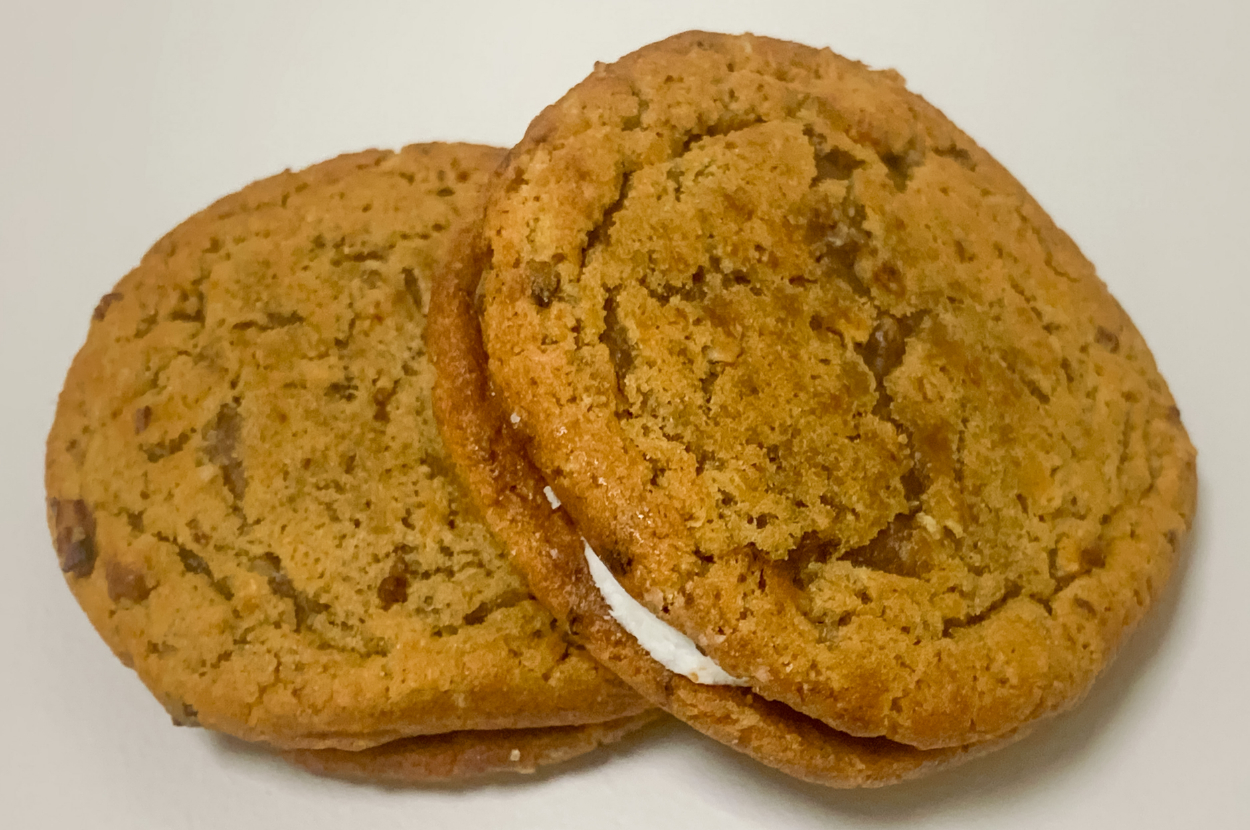 Two oatmeal creme pies