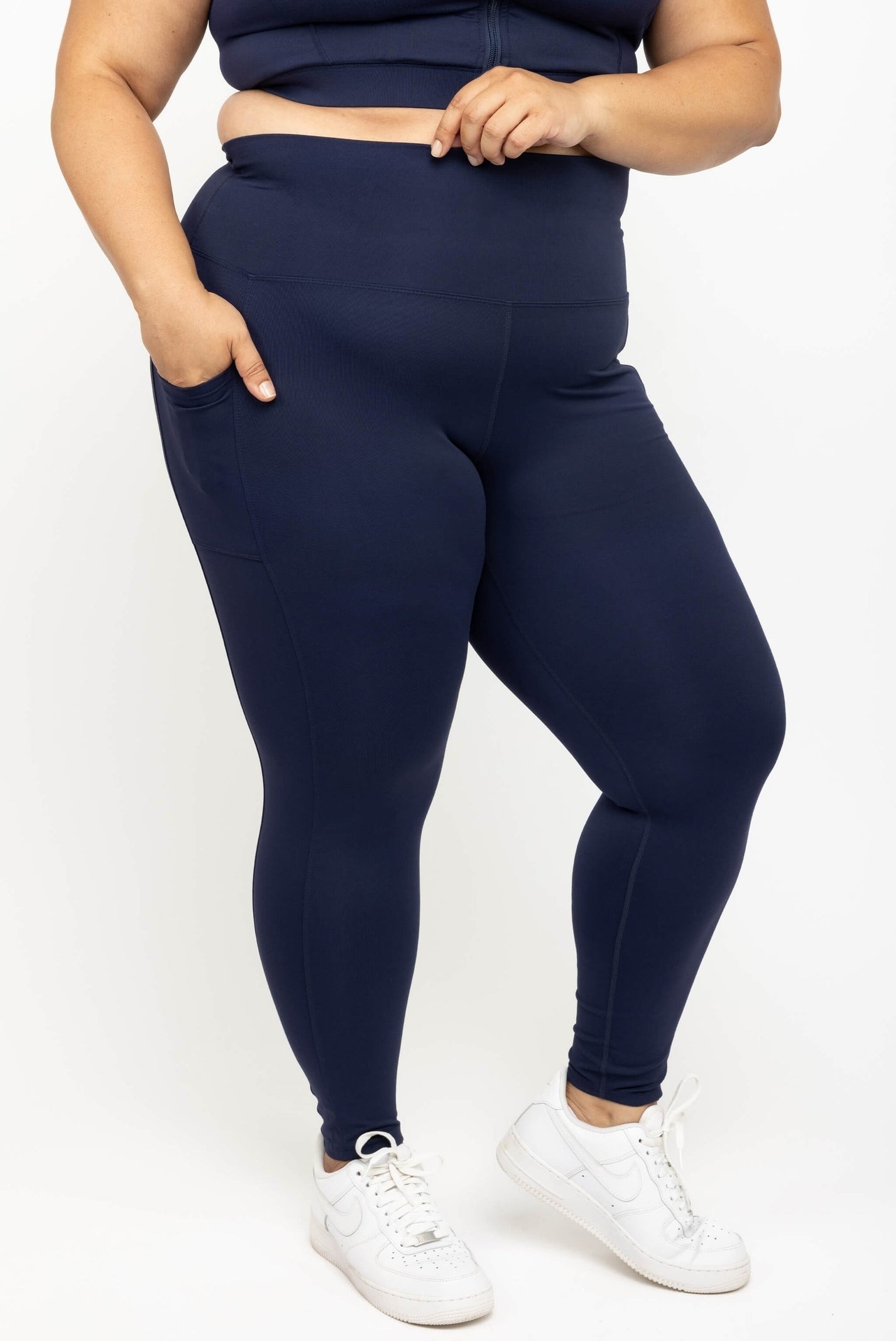 LILY LEGGINGS, Navy Leggings, Tights, Bamboo, Full Length Leggings, Comfy Pants, Casual Pants, Plus Size, Sustainable Fashion, High Waisted 2024