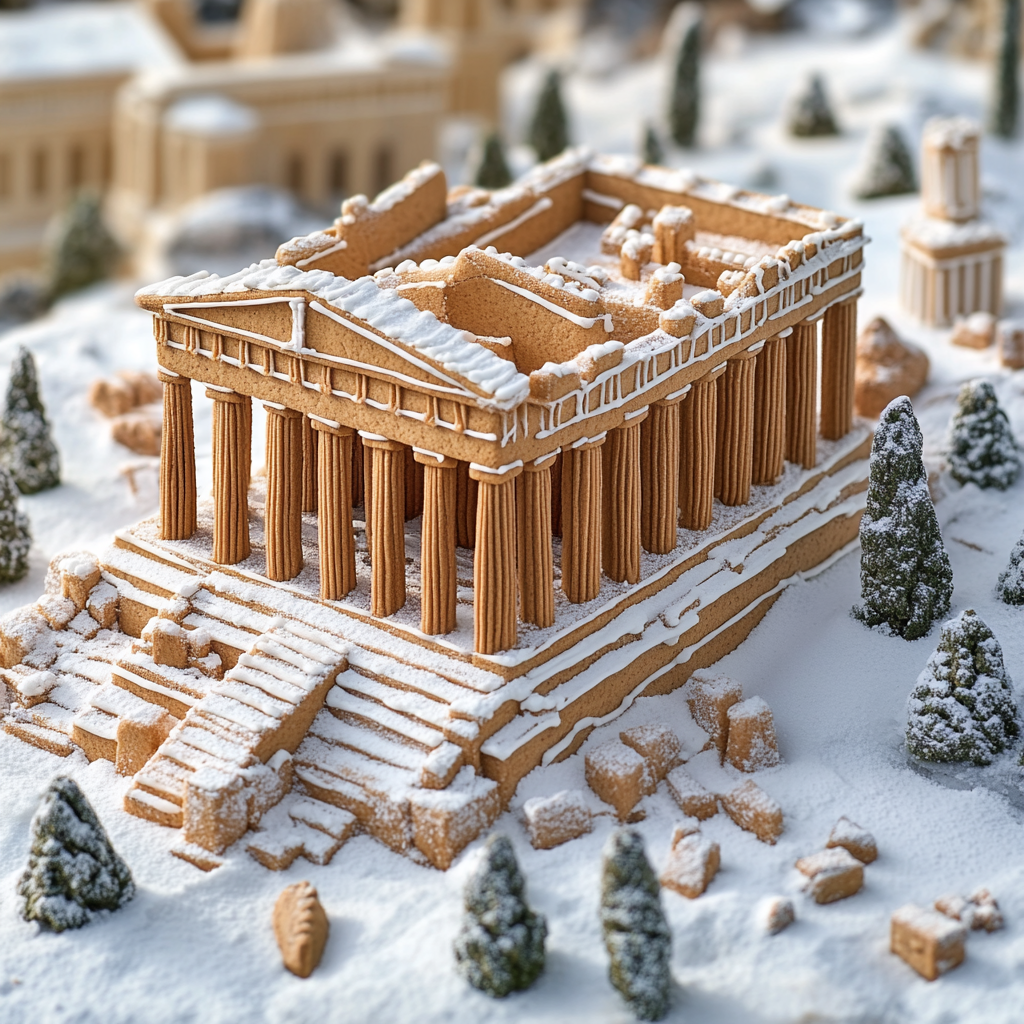 AI Landmarks As Gingerbread Houses