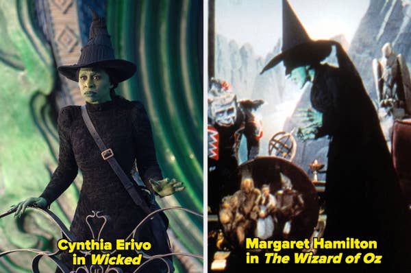Cynthia Erivo and Margaret Hamilton both dressed as the Wicked Witch, from &quot;Wicked&quot; and &quot;The Wizard of Oz&quot; respectively
