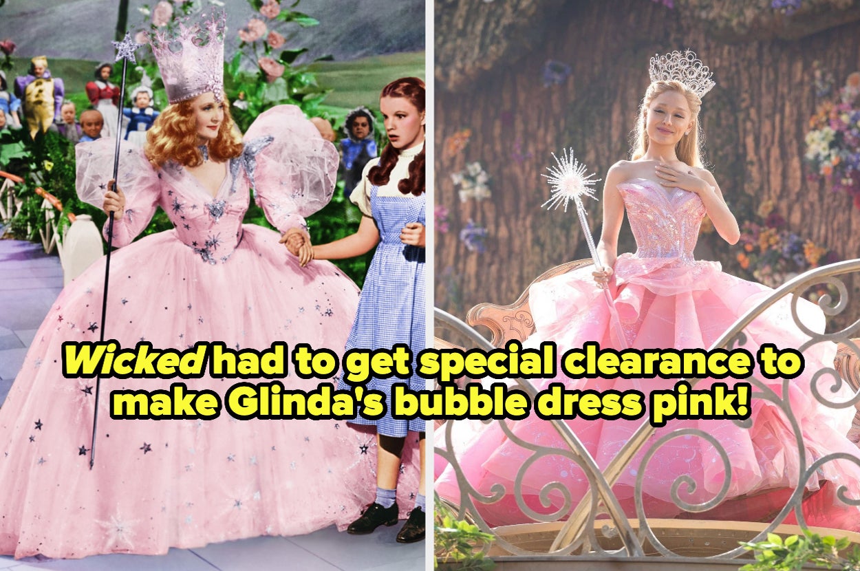dressing up for wicked for good glina pink or blue Why Glinda's Bubble Dress Is Pink and Not Blue Like the Broadway Gown  (Exclusive)