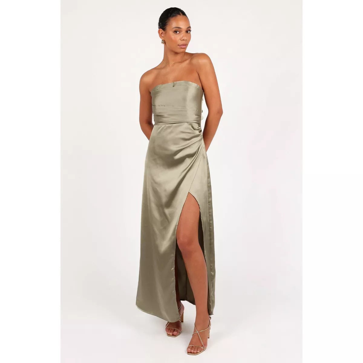 green wide leg dress pants Billy Reid Hollywood Wide Leg Trouser, Chartreuse main image 0