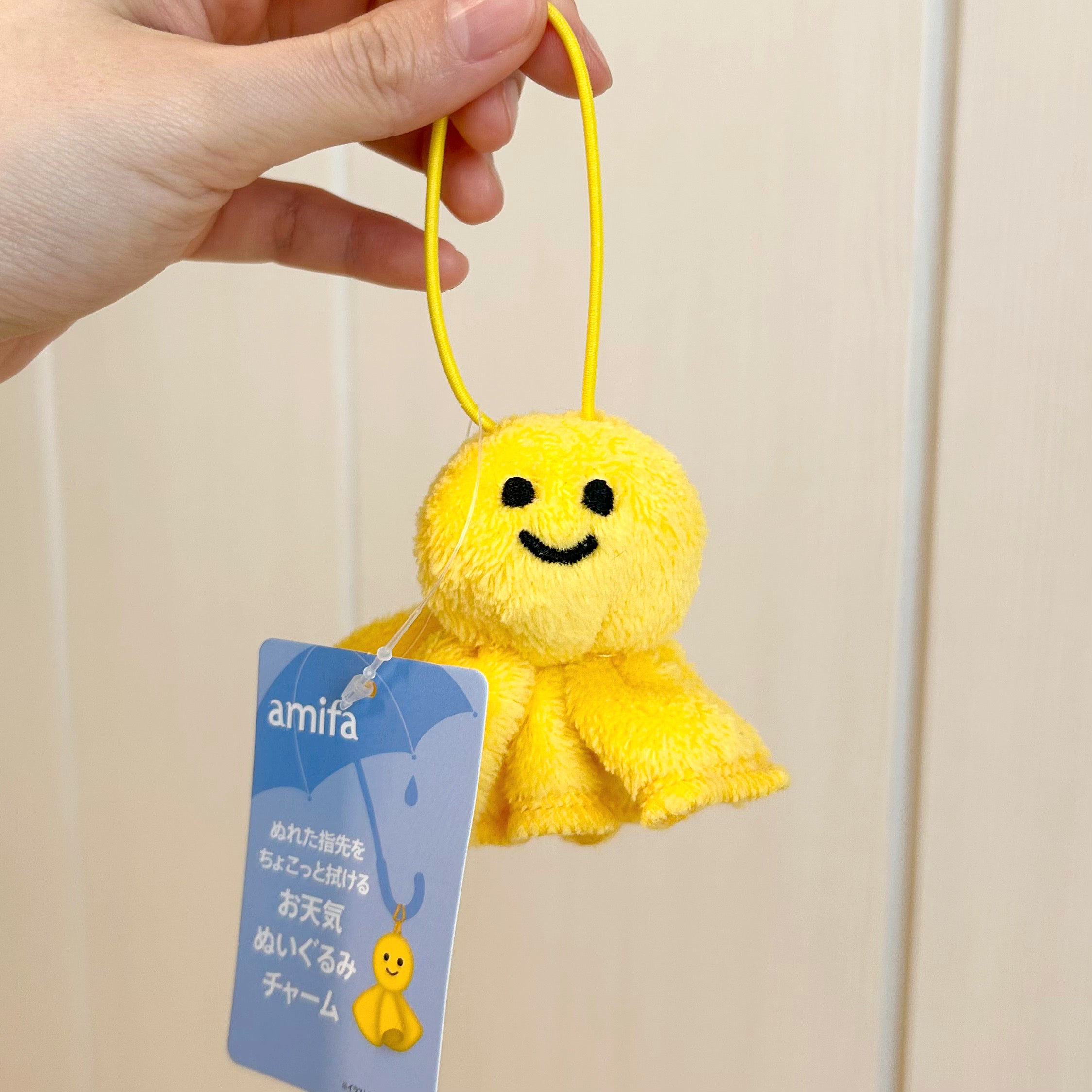 handmade やわ ポンポンヘアゴム jellyfish イエロー 大