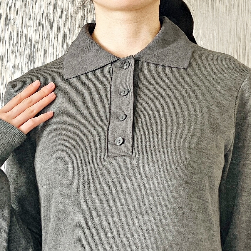 S2　タグ付き新品　ZARA　ニット　ポロトップス ZARAセール】これは買いです！3990円→2290円の「楽ちんトップス