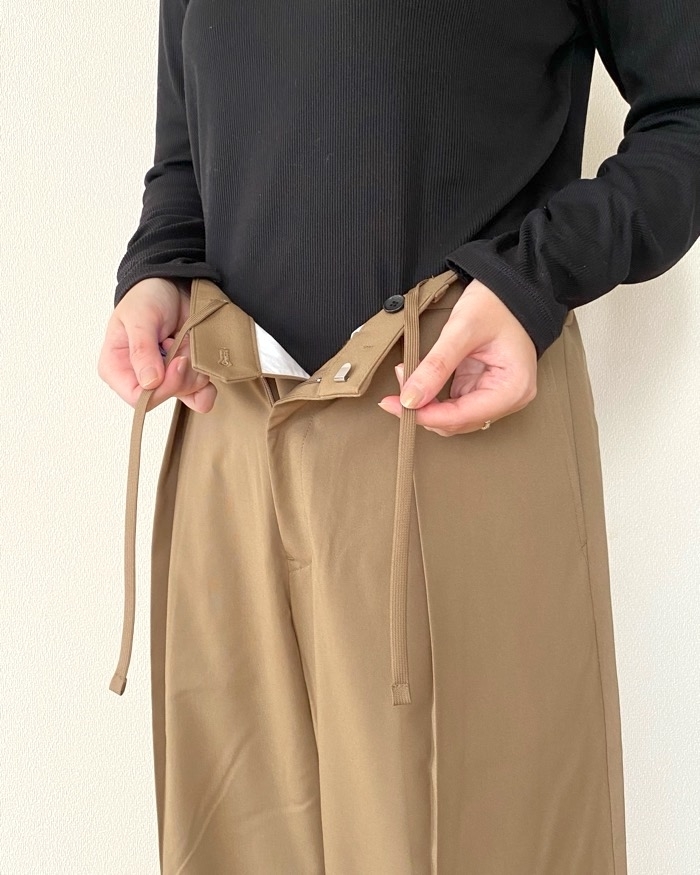 A835◇デザインパンツ バレルレッグ GUでも人気急上昇 モード