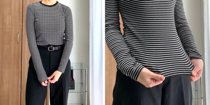 ユニクロ】もう1枚買い足したい…！1990円の「楽ちんトップス」細見えと着回しの天才なの！《購入レビュー》