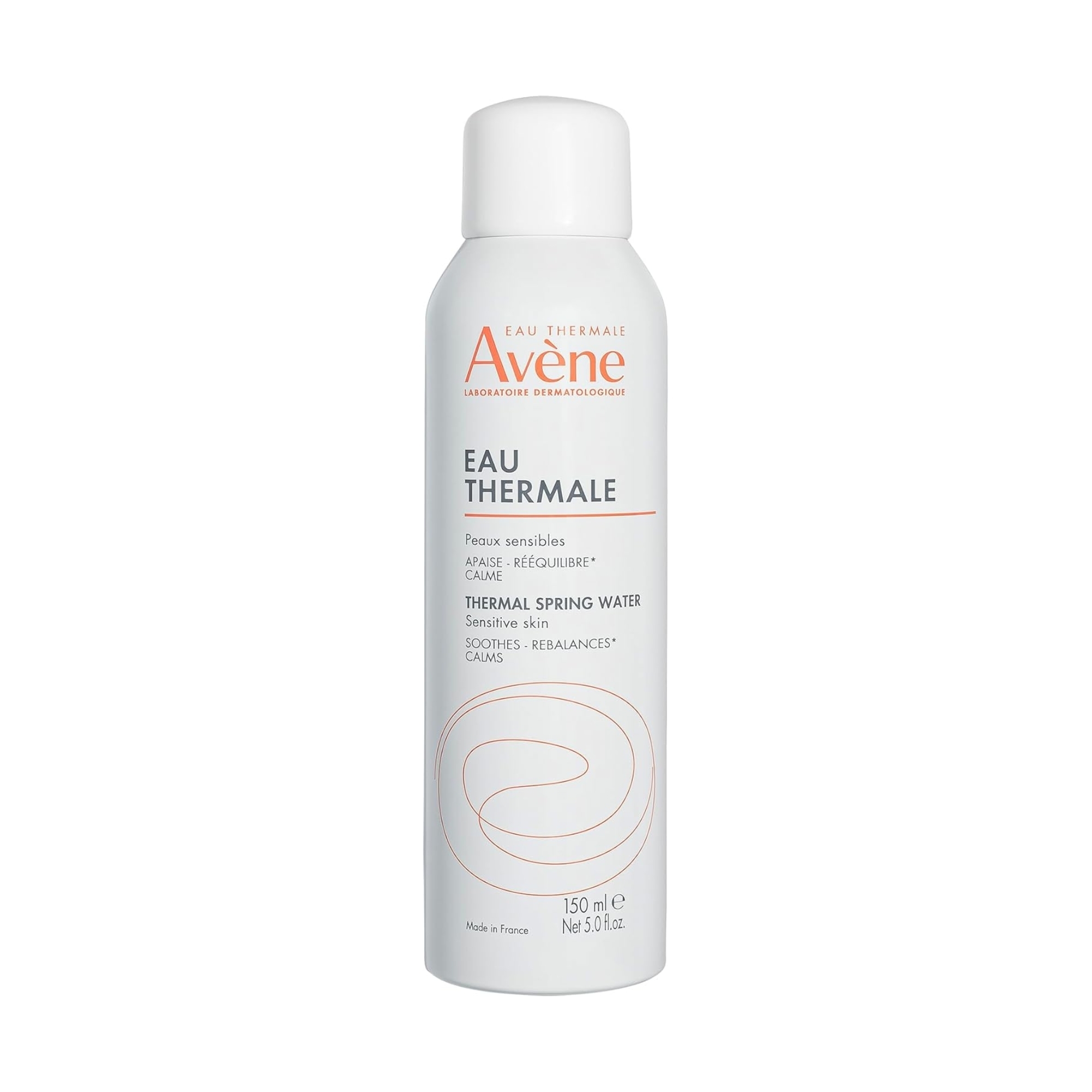 A bottle of Avène Thermal Spring Water spray for soothing and calming sensitive skin, featured in a shopping article