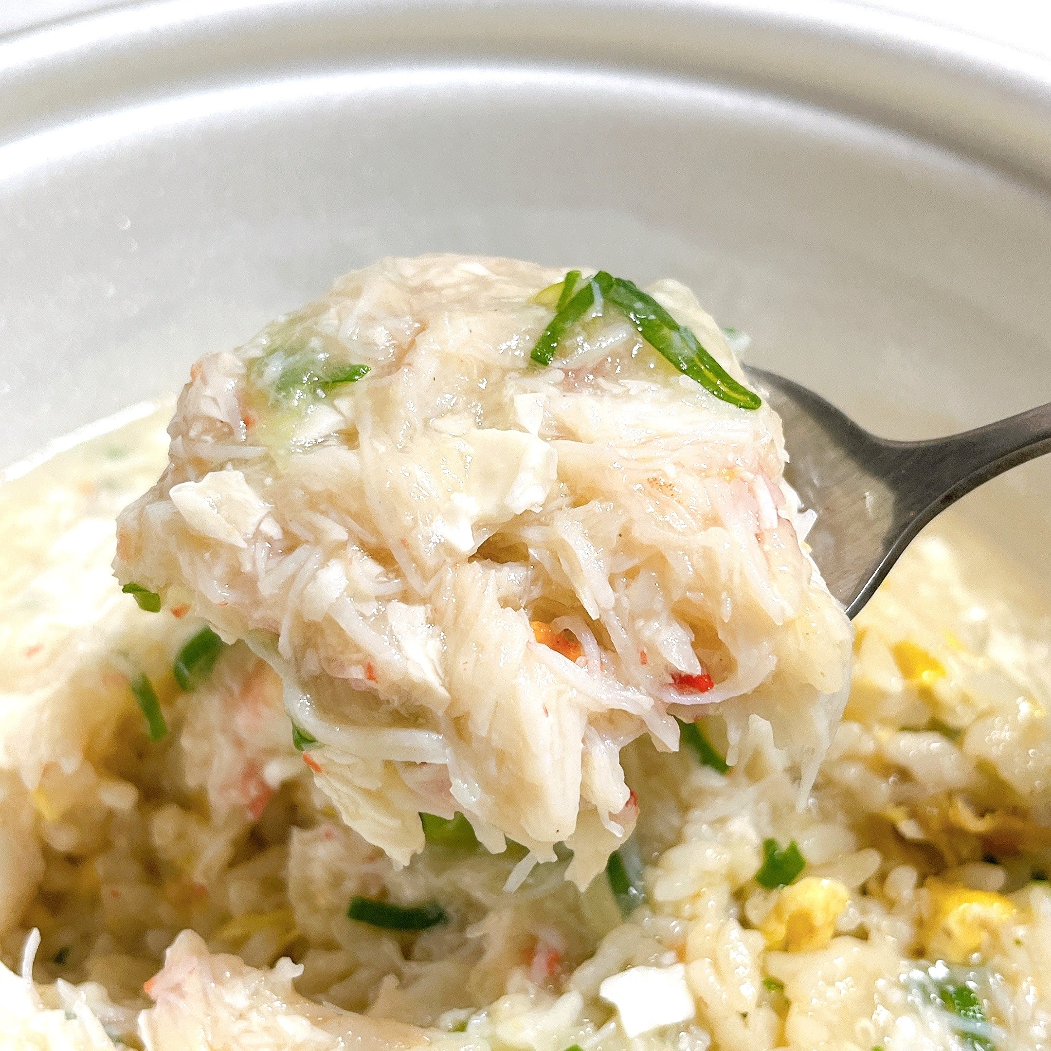 バーミヤンのオススメのメニュー「本ずわい蟹あんかけチャーハン蟹3倍」