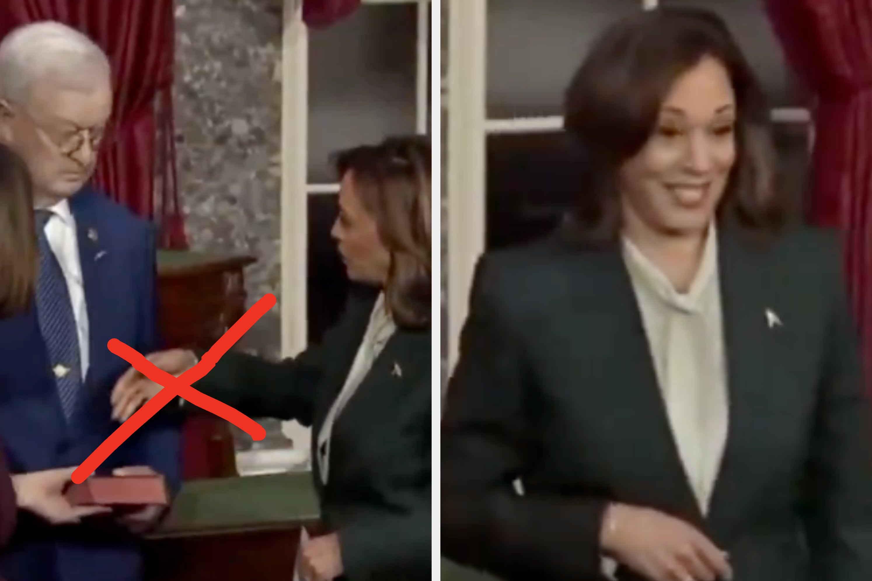 The Internet Is Losing It After Doug Emhoff Reportedly Snubbed The Same Senator's Husband Who Didn't Shake Kamala Harris's Hand 1 original 445 1737667150 2
