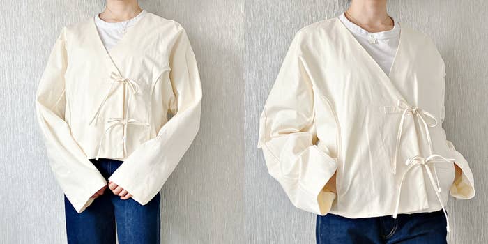 ZARA】8590円→3990円の「楽ちんジャケット」萌え袖みたいで ZARA】8590円→3990円の「楽ちんジャケット」萌え袖みたいで