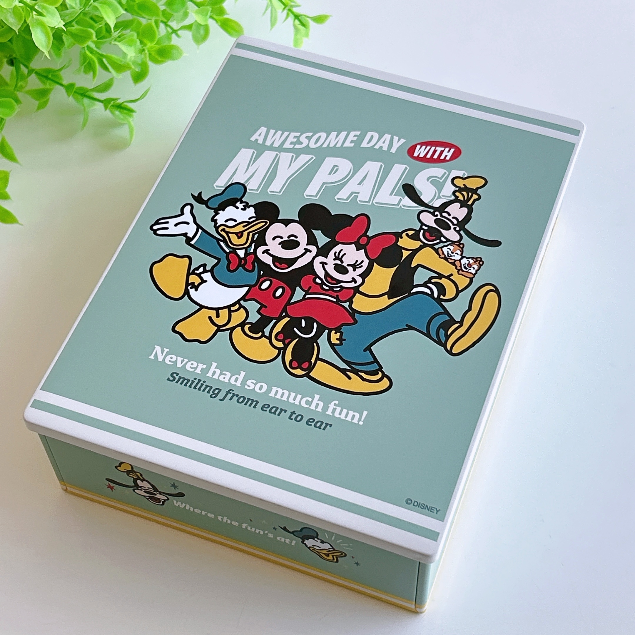 オルゴール ピノキオとミッキーマウスそれとクッキー缶付きにて