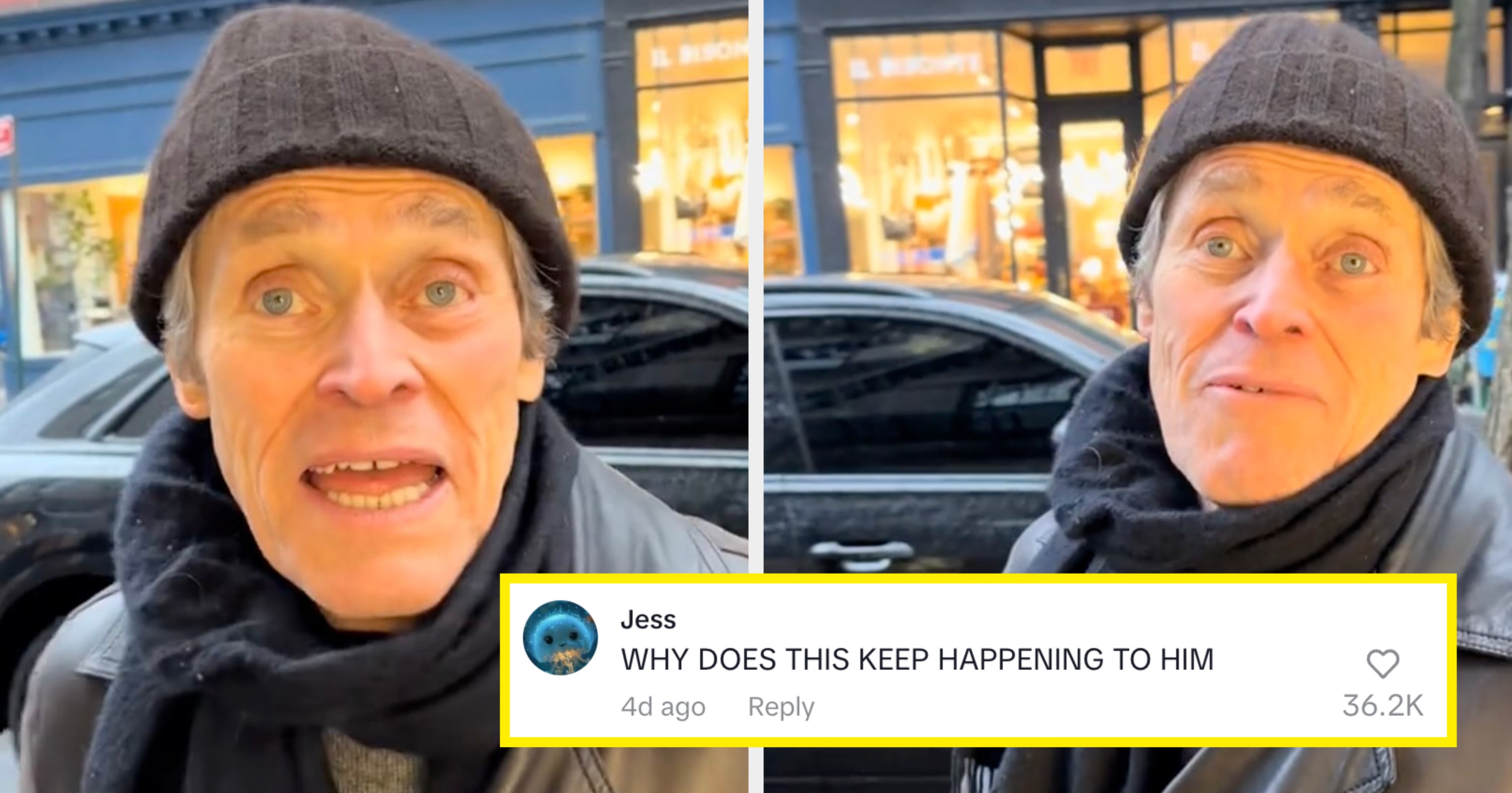 Willem Dafoe Goes Viral After Popping Up A TikToker’s Video