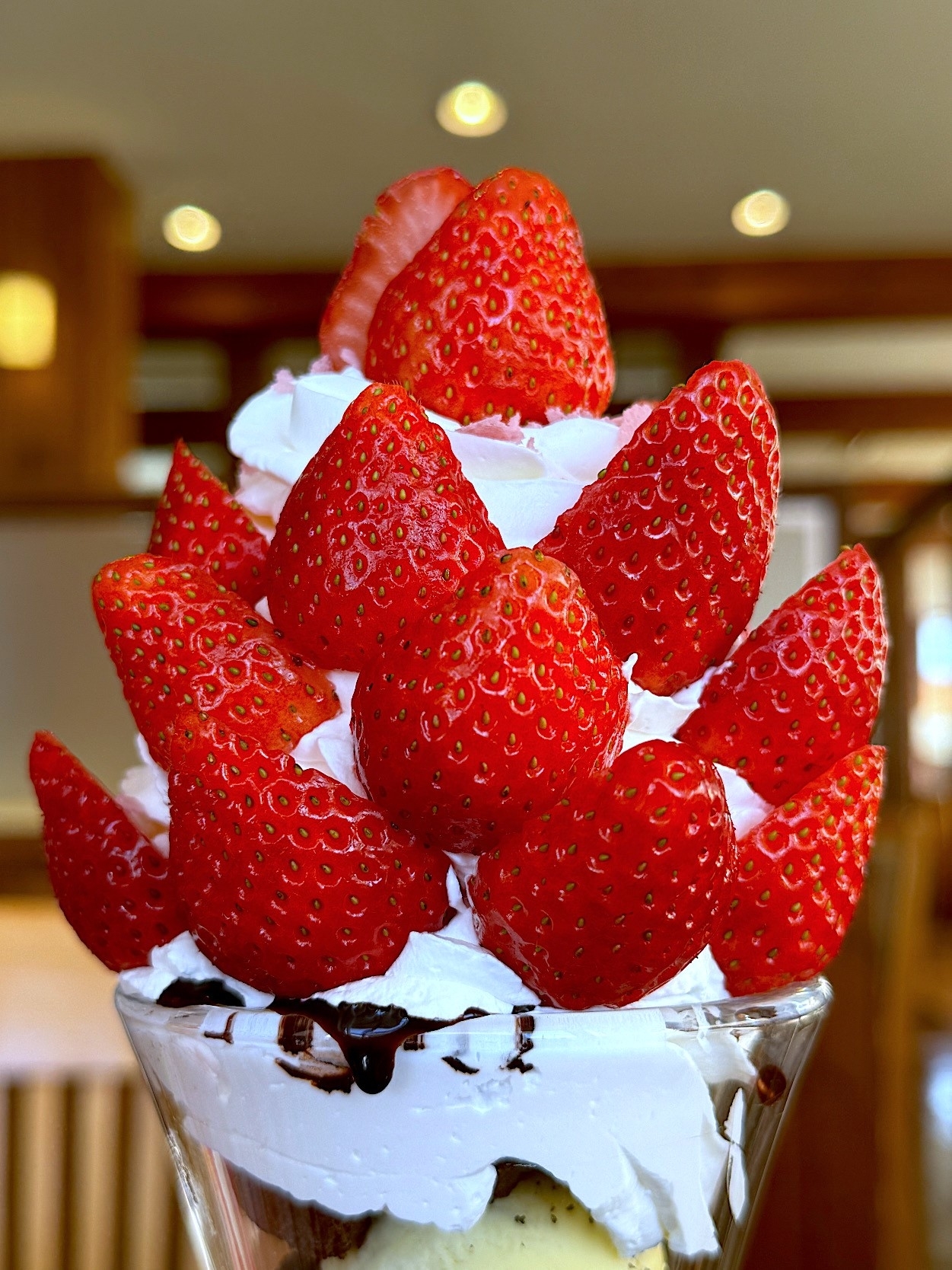 ココス】1人前とは思えない…！いちご＆クリームてんこ盛りの