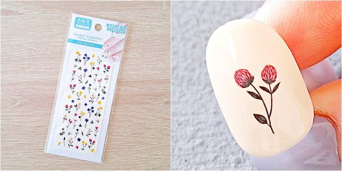ネイルステッカー かわいいネイルシール 手 ネイル用 5枚入り 花柄