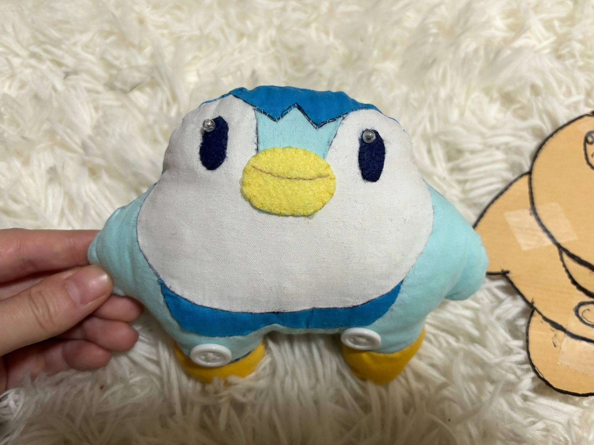 ポケモン】ポッチャマのぬいぐるみを作ったら→まさかの仕上がり