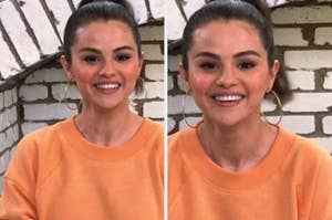 Person with hoop earrings and a casual top smiles warmly in front of a brick wall, featured in a Work & Money article