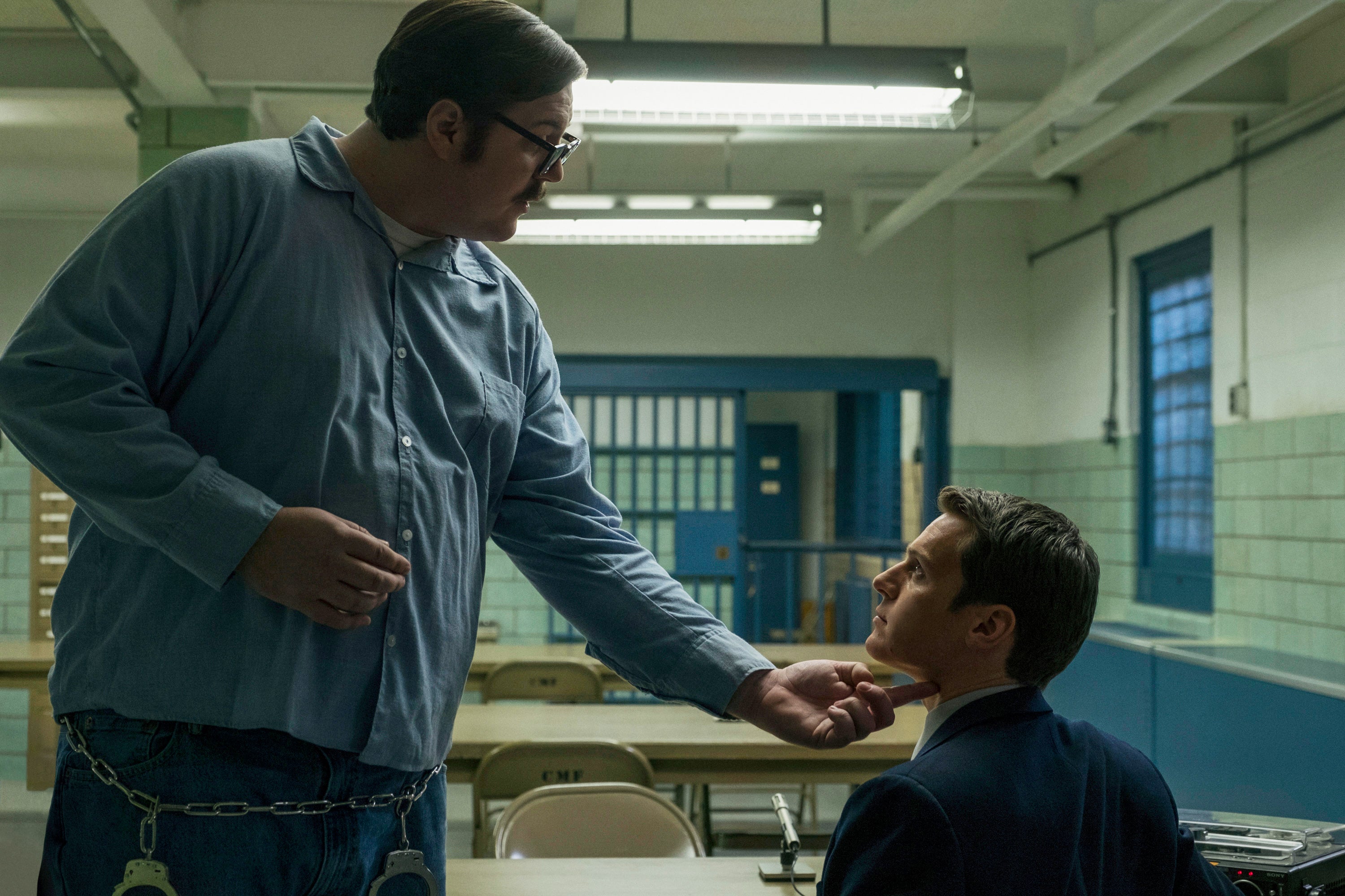 Cameron Britton and Jonathan Groff in "Mindhunter."