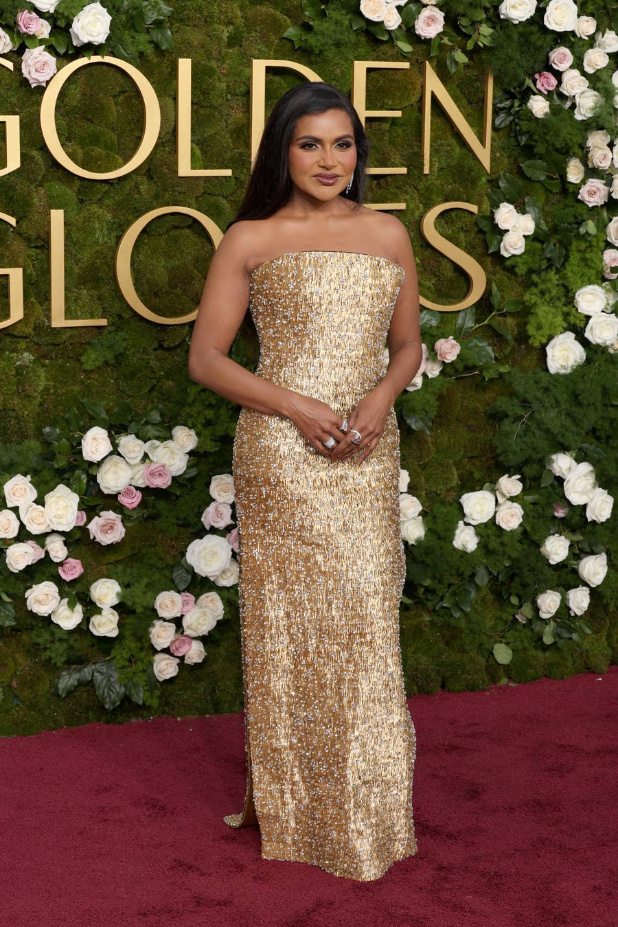 Gold Sequin Dress Red Carpet 2025 Golden Globes Red Carpet Style