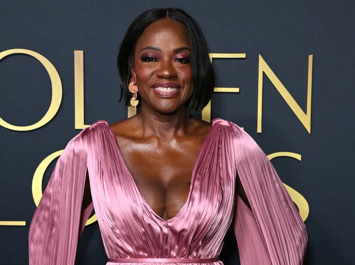 viola davis golden globes dress Viola Davis Rewears This Black Sequined Dress to the 2025 Golden Globes
