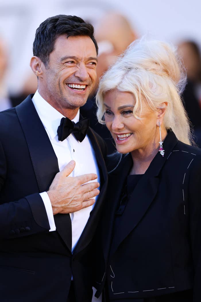Hugh Jackman and Deborra-Lee Furness smiling at a formal event