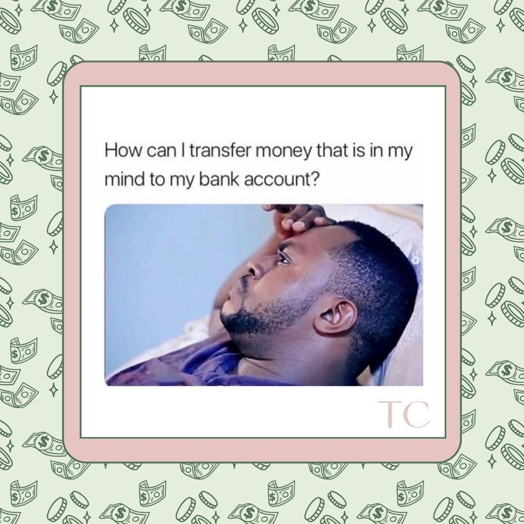 Man lying on bed pondering a humorous question about transferring imagined money to a bank account