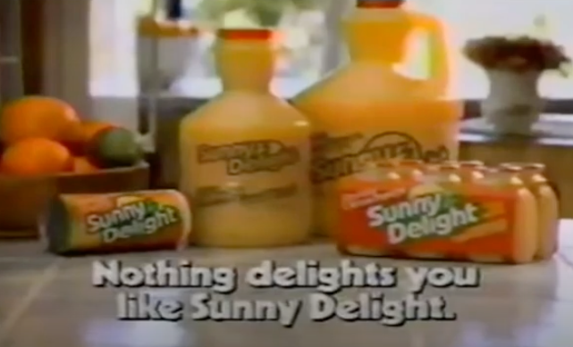 "Nothing delights you similar Sunny Delight."