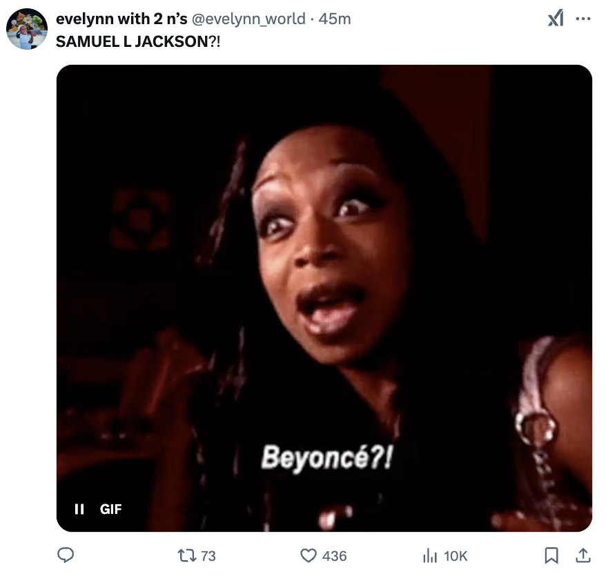 Person with surprised expression and caption saying "Beyoncu00e9?!"