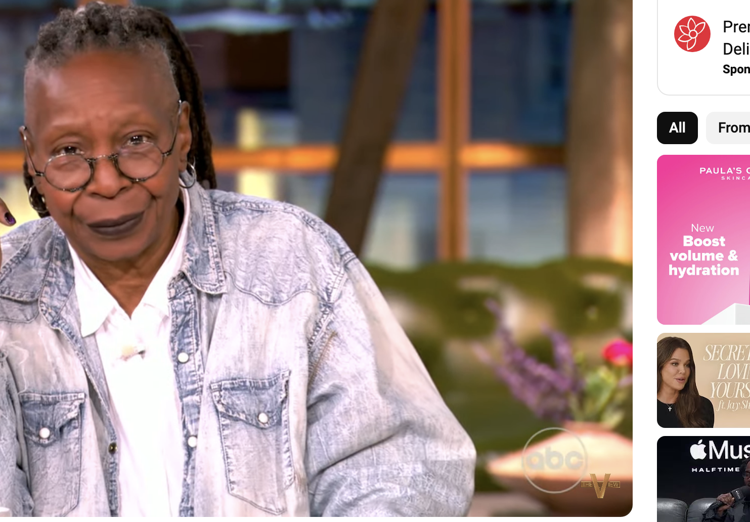 Whoopi Goldberg speaking during a broadcast of "The View"