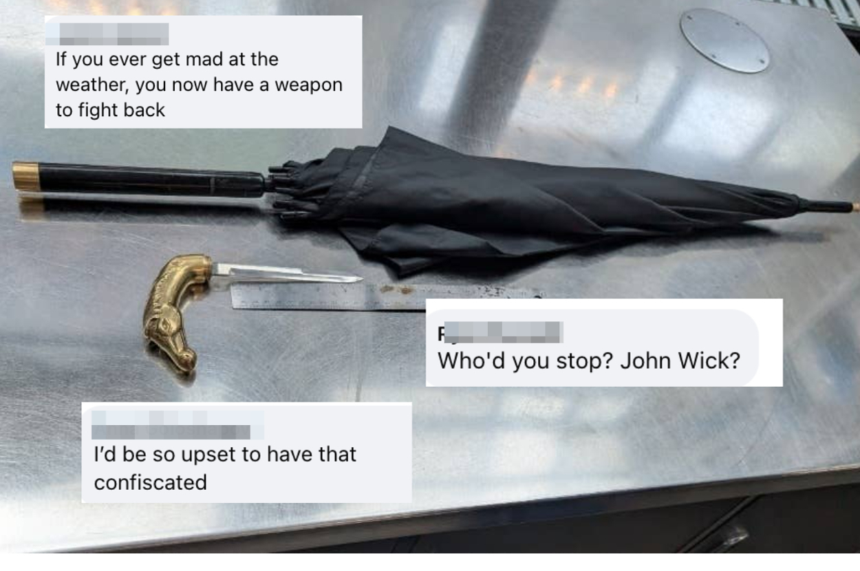 The TSA Posted A Picture Of A Confiscated Umbrella Weapon That Is Equal Parts Terrifying And Cool